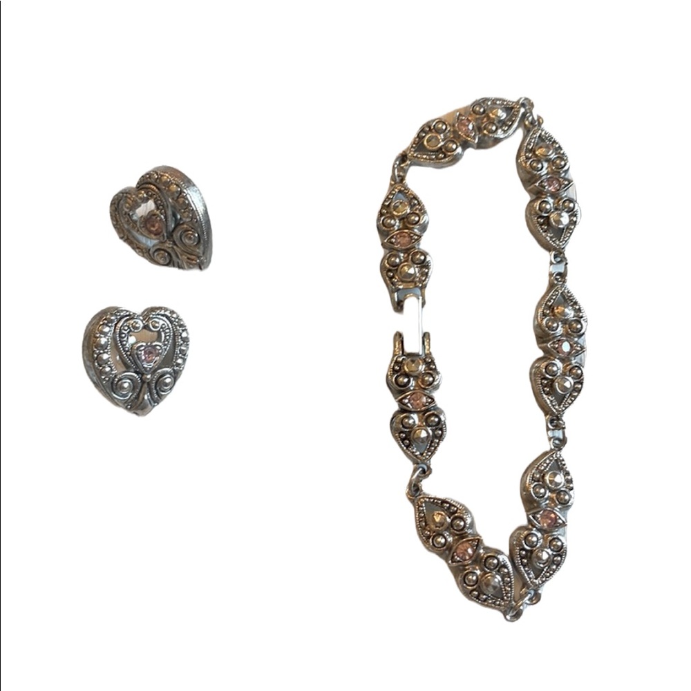 Silver Avon Jewelry Set